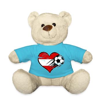 Flag football autrichien avec le cœur utilisé - Nounours - bleu outremer - Devant
