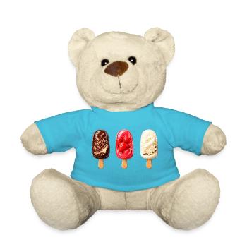Trio de glaces à trois - Nounours - bleu outremer - Devant