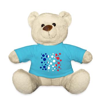 Frankreich, Frankreich flagge, fra, FRA, france - Teddy - Atollblau - Vorne