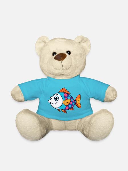 Bunter Tropischer Fisch - Teddy - Atollblau