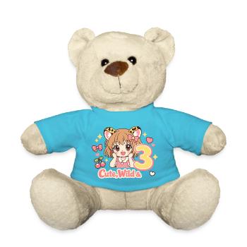 Cute Wild & 3 Leopard Girl Theme - Teddy - Atollblau - Vorne