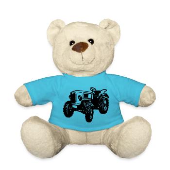 Traktor , Trecker , Landmaschine Traktoren , (25) - Teddy - Atollblau - Vorne