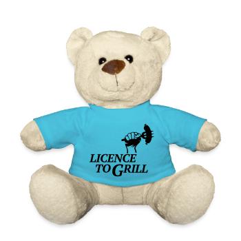 licence to grill BBQ grillen Würstchen Barbecue - Nounours - bleu outremer - Devant