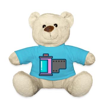 camera camera film camera photo - Teddy Bear - atoll blue - Front