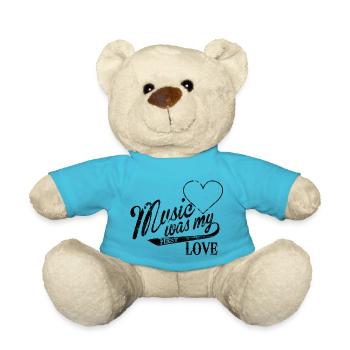 music was my first love - Teddy Bear - atoll blue - Front