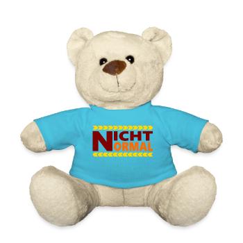 Spruch, nicht normal, lustig, cool - Teddy - Atollblau - Vorne