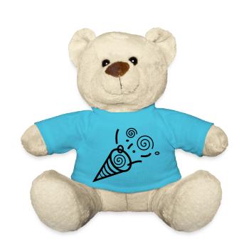 Party Bag Confetti Birthday B-day Gift Idea - Teddy Bear - atoll blue - Front