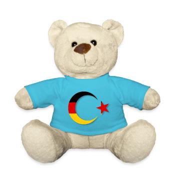 Le drapeau de la Turquie et de l'Allemagne - Nounours - bleu outremer - Devant