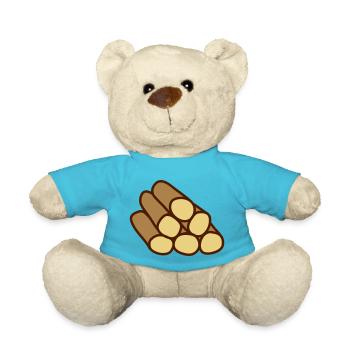 Wood - Teddy Bear - atoll blue - Front
