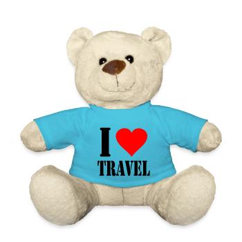 I Love Travel - Nounours - bleu outremer - Devant