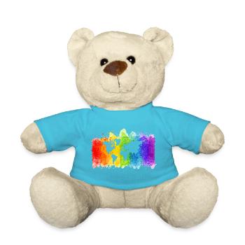 Pride map world - Teddy Bear - atoll blue - Front