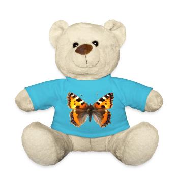 Little fox (Aglaiis urticae) butterfly - Teddy Bear - atoll blue - Front