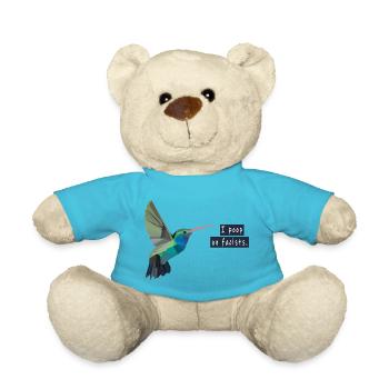 I poop on fascists - Teddy Bear - atoll blue - Front