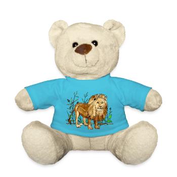 Lion - Teddy Bear - atoll blue - Front