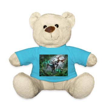 Hirschgott Waldgeist Magie - Teddy - Atollblau - Vorne
