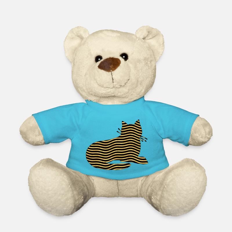 cat - Teddy Bear - atoll blue