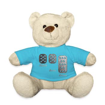 3 pédales - 1 amour - Nounours - bleu outremer - Devant