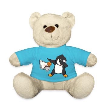 dab dabbing pinguin basketball cool begeisterter - Teddy - Atollblau - Vorne