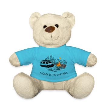 Zuhause ist wo ich parke | Camper | Wohnmobil - Teddy - Atollblau - Vorne