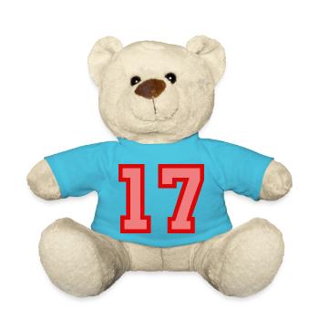 Coole Retro Retrostyle Jersey Nummer Rückennummer - Teddy - Atollblau - Vorne
