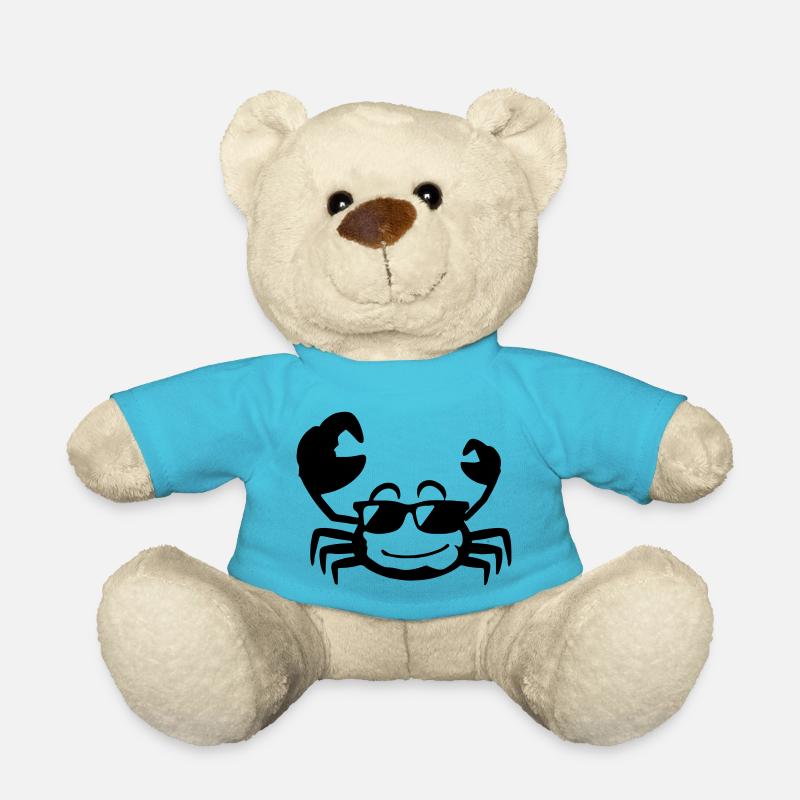 Krebs Krabbe mit Sonnenbrille - Teddy - Atollblau