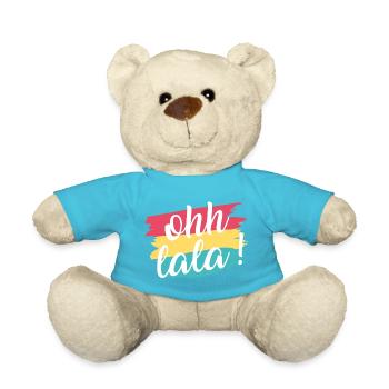 Ohhlala,Oh là là // expression française - Nounours - bleu outremer - Devant