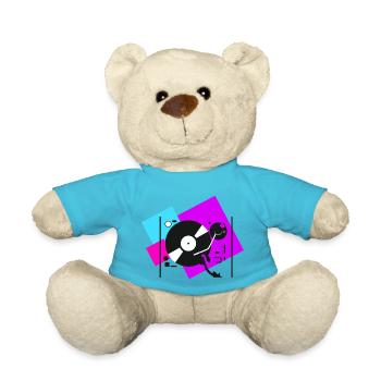 colorful turntables5 - Teddy Bear - atoll blue - Front
