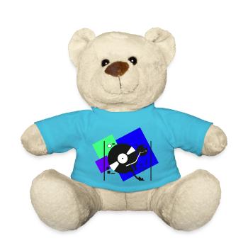 colorful turntables4 - Teddy Bear - atoll blue - Front