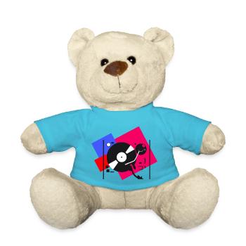 colorful turntables 2 - Teddy Bear - atoll blue - Front