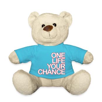 One LIFE your CHANCE 05weissKrot - Teddy Bear - atoll blue - Front