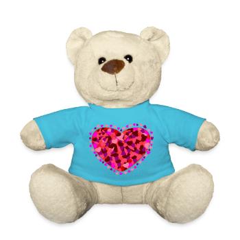 Motif Heart in Heart pour Hearts in Love - Nounours - bleu outremer - Devant