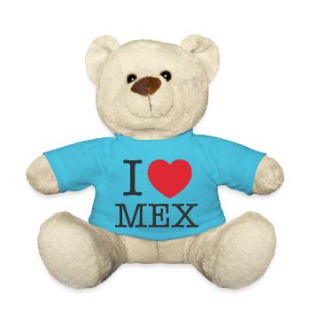 I Love mexico | I Love MX | I Heart mexico - Teddy Bear - atoll blue - Front