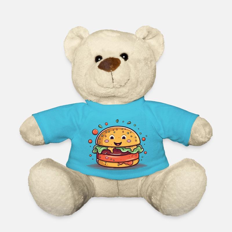 Ein Burger ins Gesicht - Teddy - Atollblau