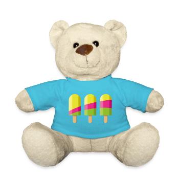 Ice cream on the style - delicious design, summer, outdoor pool - Teddy Bear - atoll blue - Front