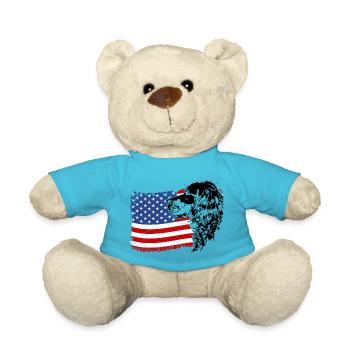 Gordon Setter Amérique Flag Dogs Wilsigns - Nounours - bleu outremer - Devant