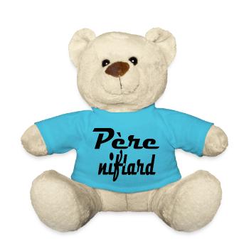 Cadeau papa, anniversaire papa, fête papa - Nounours - bleu outremer - Devant