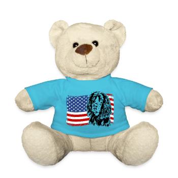Gordon Setter Amérique Flag Dogs Wilsigns - Nounours - bleu outremer - Devant