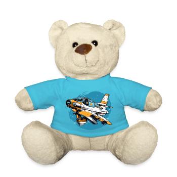 Furious volcano plane - Teddy Bear - atoll blue - Front