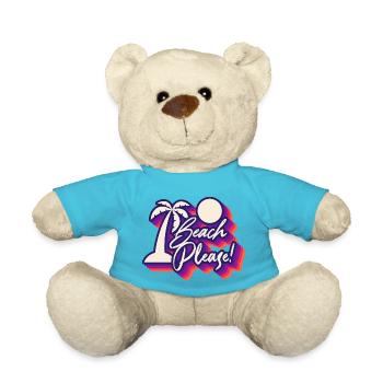 Beach Please! Vacation Vibes Tropical Paradise - Teddy Bear - atoll blue - Front