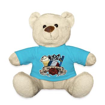 European Champion 2024 // France // Football - Teddy Bear - atoll blue - Front