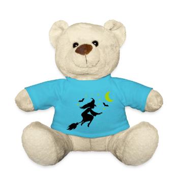 Witch Silhouette - Teddy Bear - atoll blue - Front
