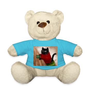 Katze im Pullover - Teddy - Atollblau - Vorne