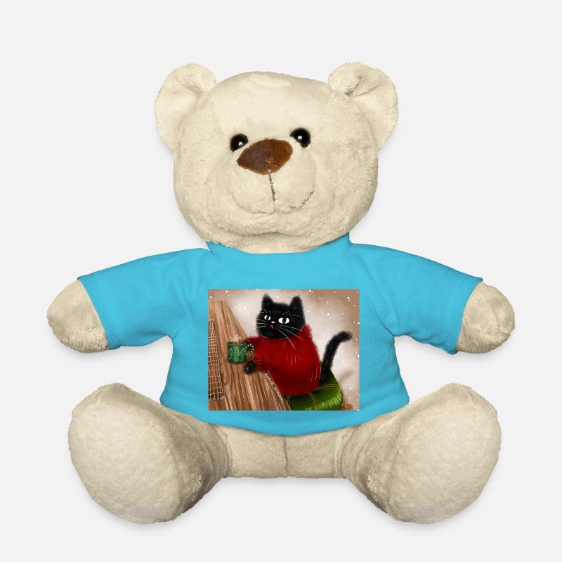 Katze im Pullover - Teddy - Atollblau