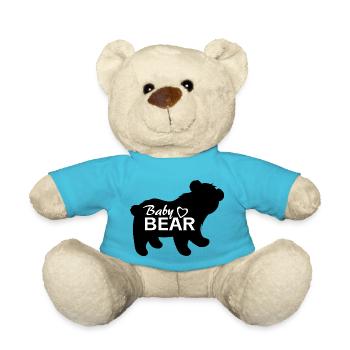 Silhouette of a baby bear - Teddy Bear - atoll blue - Front