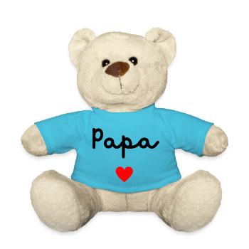 Daddy Heart - Teddy Bear - atoll blue - Front