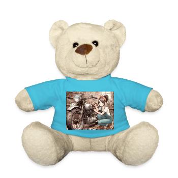 Manga Mécano Girl - Nounours - bleu outremer - Devant