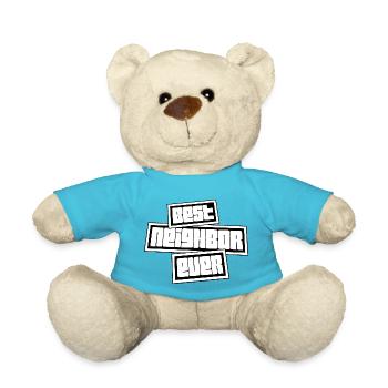 Best Neighbor Ever World's Favorite Greatest Kind - Teddy Bear - atoll blue - Front