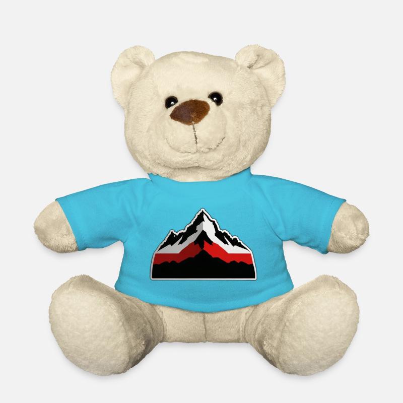 Swiss Mountains - Teddy Bear - atoll blue