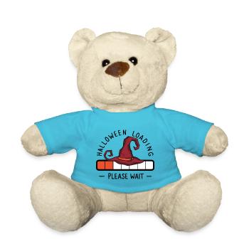 Hexenhut Spruch Halloween Loading Please Wait - Teddy - Atollblau - Vorne