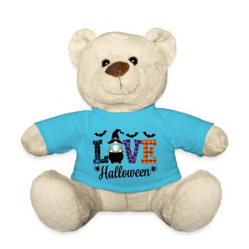 Halloween Love Lettering Gnome - Teddy Bear - atoll blue - Front